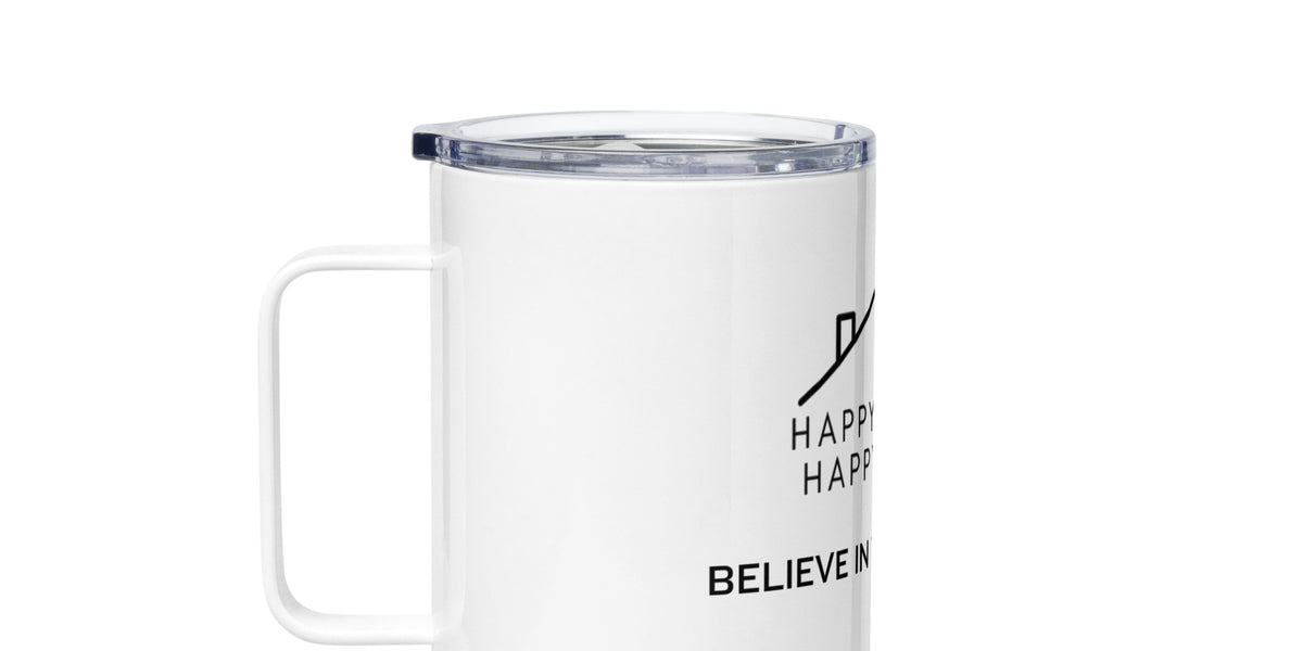 Travel mug with a handle  Believe In Your Spouse